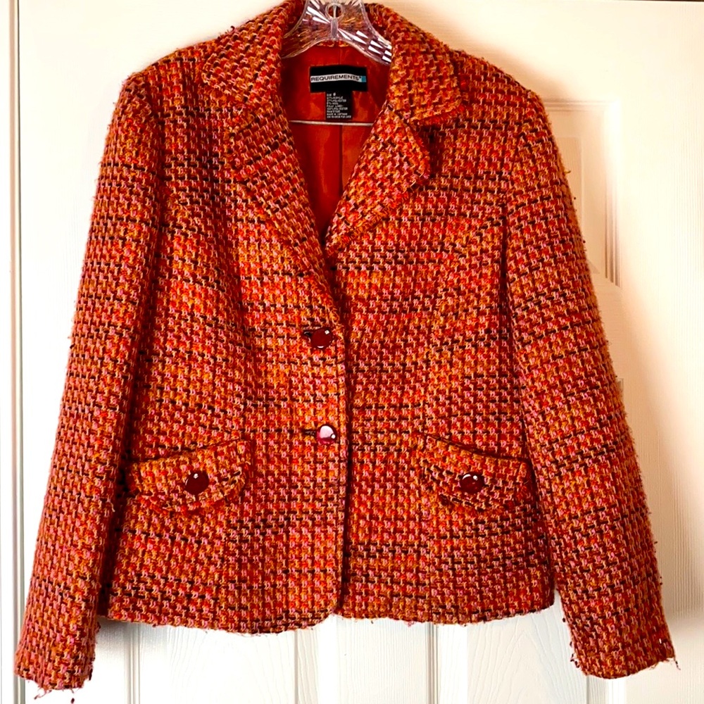 Vintage tweed jacket and bonus scarf .